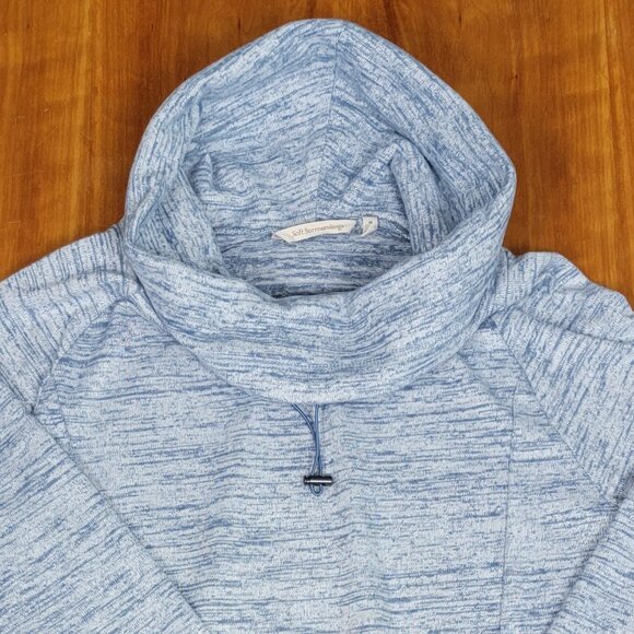 Soft Surroundings Blue Cloud 9 Cowl Neck Tunic Sweater - M - Picture 6 of 10